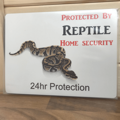 Snake Novelty Security Sign