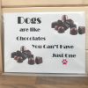 Dogs and Chocolates Novelty Sign