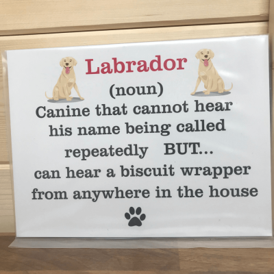Labrador Novelty Sign (noun) 