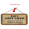 Novelty Sign  Dad's S**t Shed