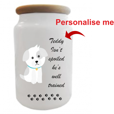 Pet Treat Storage Jar personalised Design 4
