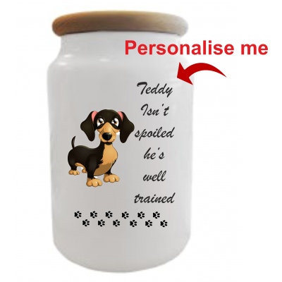 Pet treat Storage Jar personalised Design 7