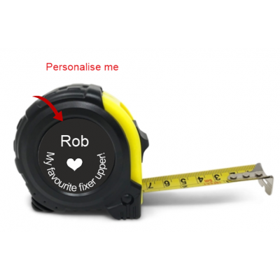 Personalised Tape Measure My Favourite fixer....