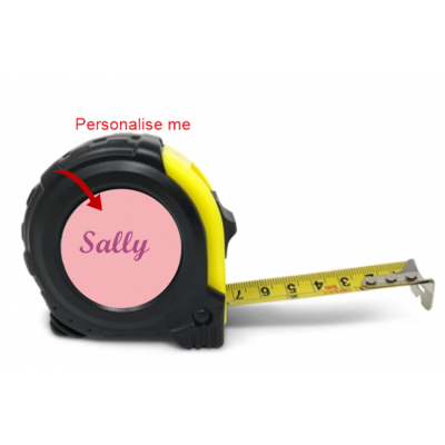 Personalised tape Measure Name on Pink