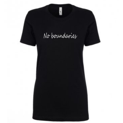 Slogan T Shirt No boundaries
