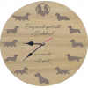 Dachshund Engraved Wooden Clock