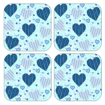 Blue Flowery set of 4 coasters