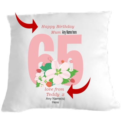 Cuddle Cushion 65th Birthday 