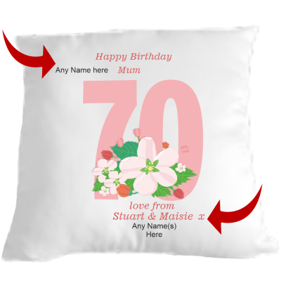Cuddle Cushion 70th Birthday