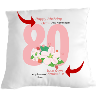 Cuddle Cushion 80th Birthday