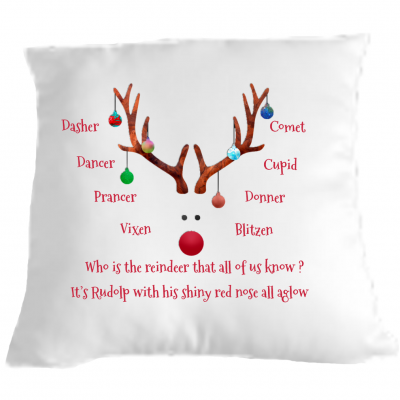 Christmas cuddle Cushion Xmas Pillow Childs cuddle cushion Rudolph the red nosed reindeer