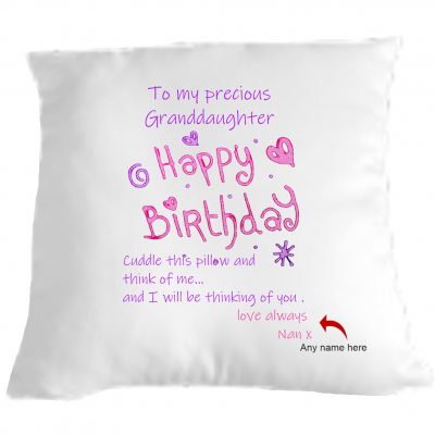 Granddaughter Birthday Cuddle Cushion