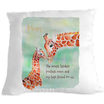 Mothers Day cuddle cushion Giraffe