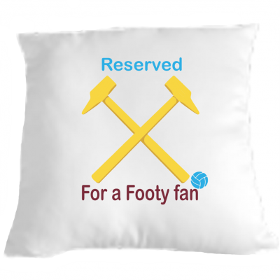Football fan Cushion Pillow Fun cushion gift idea West Ham footy supporter Hammers