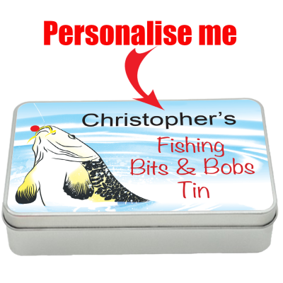 Personalised Fishing Storage Tin