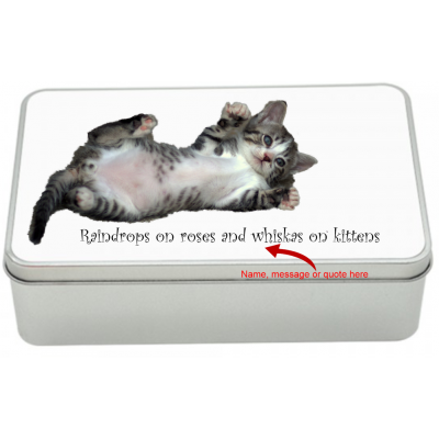 Cat Kitten Storage Tin