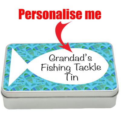 Personalised Fishing Storage Tin