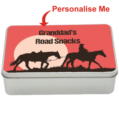 Cowboy Personalised Snack Tin